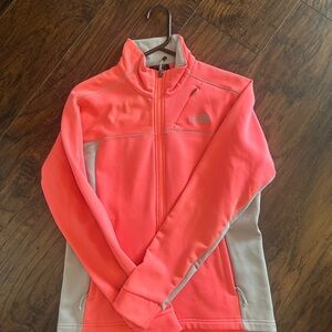 The North Face  Coral and Light Gray Jacket medium